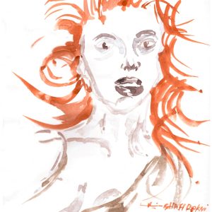 نقاشی یک حرکت زنانه